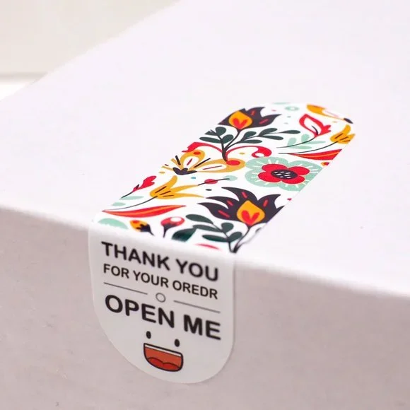 Set of 100 - Thank you / Open Me Package Creative Stickers - Picture 3 of 5